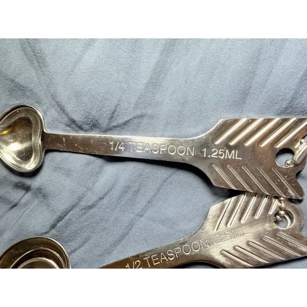 ENDURANCE Heart Arrow Measuring Spoons 18/10 Stainless Steel Tablespoon Teaspoon
